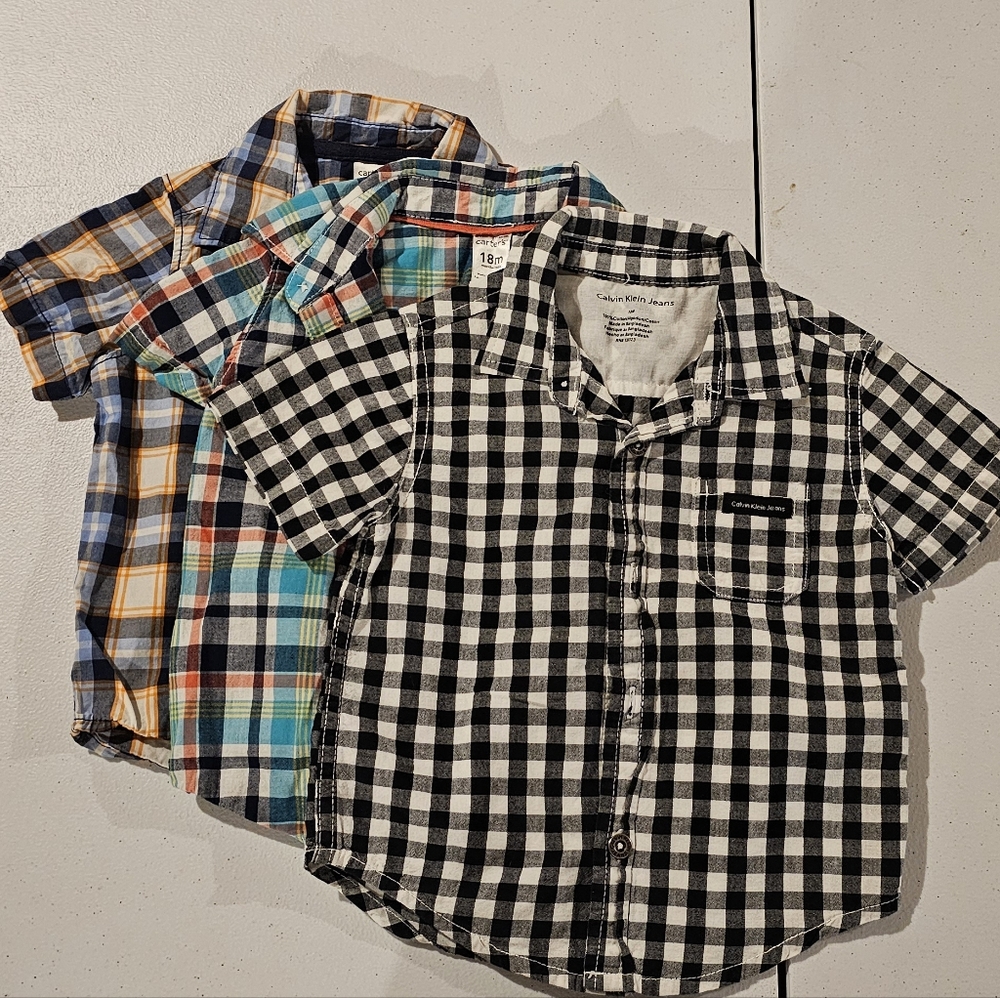 3 Boys Button up Collar shirts